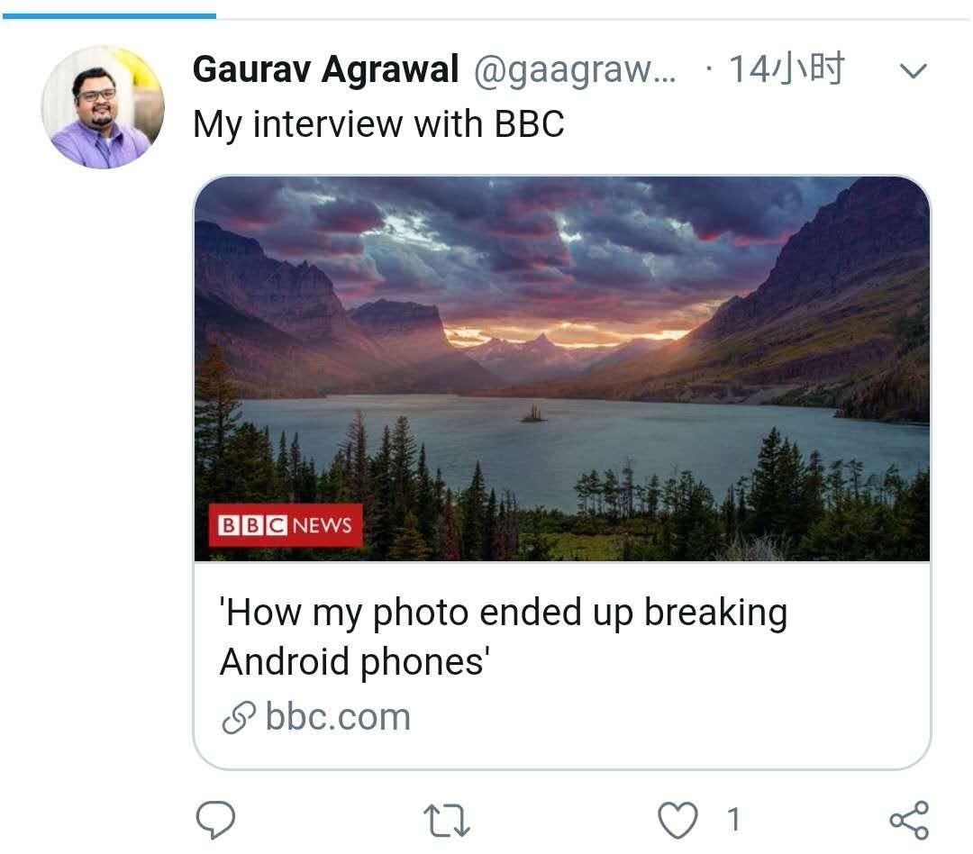 一张照片导致安卓手机纷纷瘫痪，摄影师站出来“道歉”