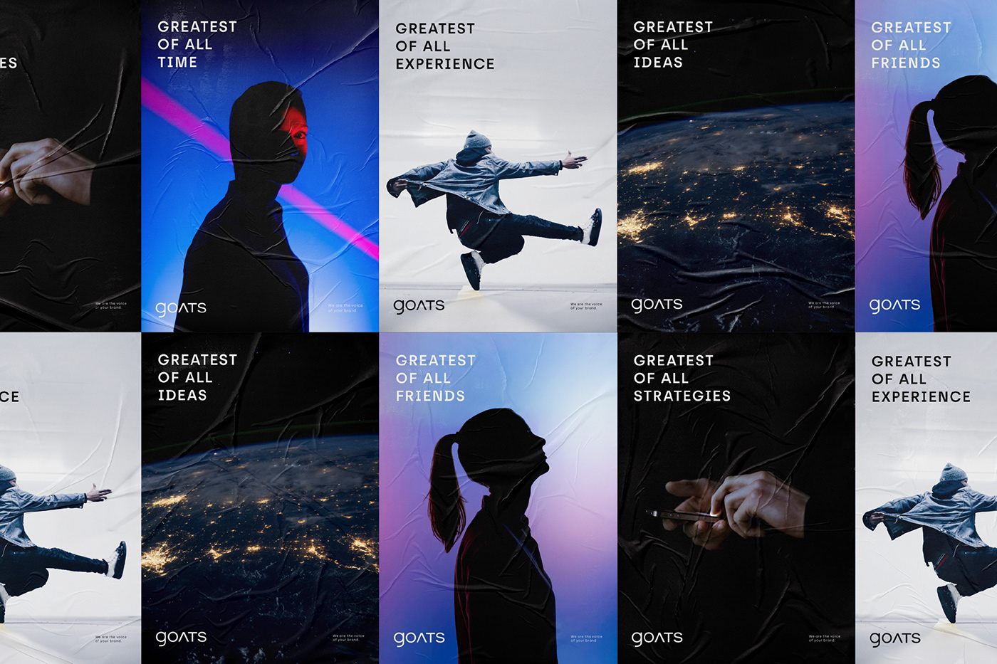 平面设计|G.O.A.T.传播咨询集团品牌形象设计