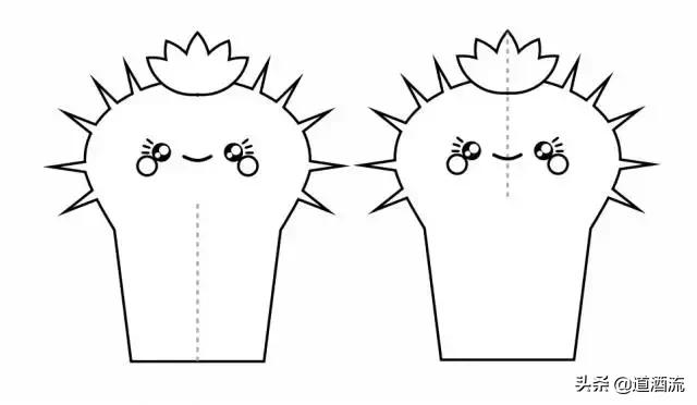 可以贴在墙上用卡纸做的大仙人掌,手工卡纸仙人掌盆栽幼儿园