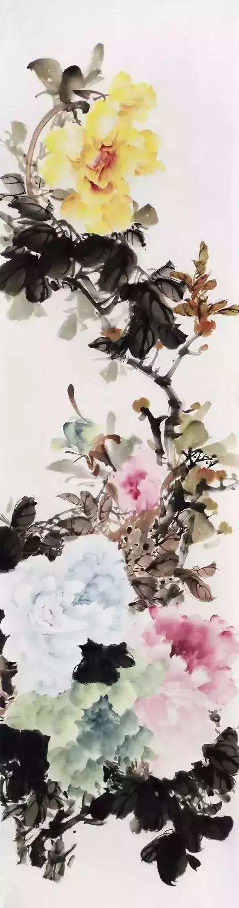 写意牡丹三种画法,王雪涛写意牡丹画法及调色技巧