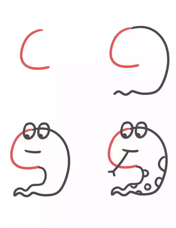 字母动物简笔画,字母变动物简笔画