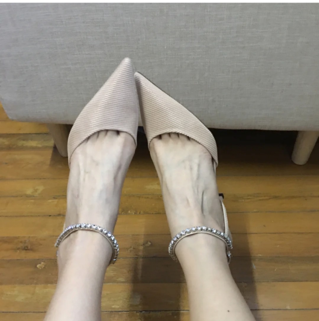 zara高跟鞋日常穿搭款,zara蝴蝶结高跟鞋bling