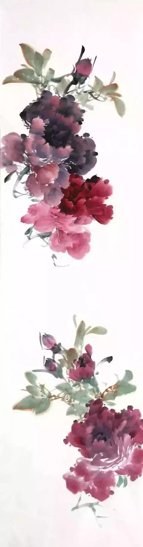 写意牡丹三种画法,王雪涛写意牡丹画法及调色技巧