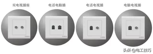 插座电工常识知识点,电工各种开关插座代号