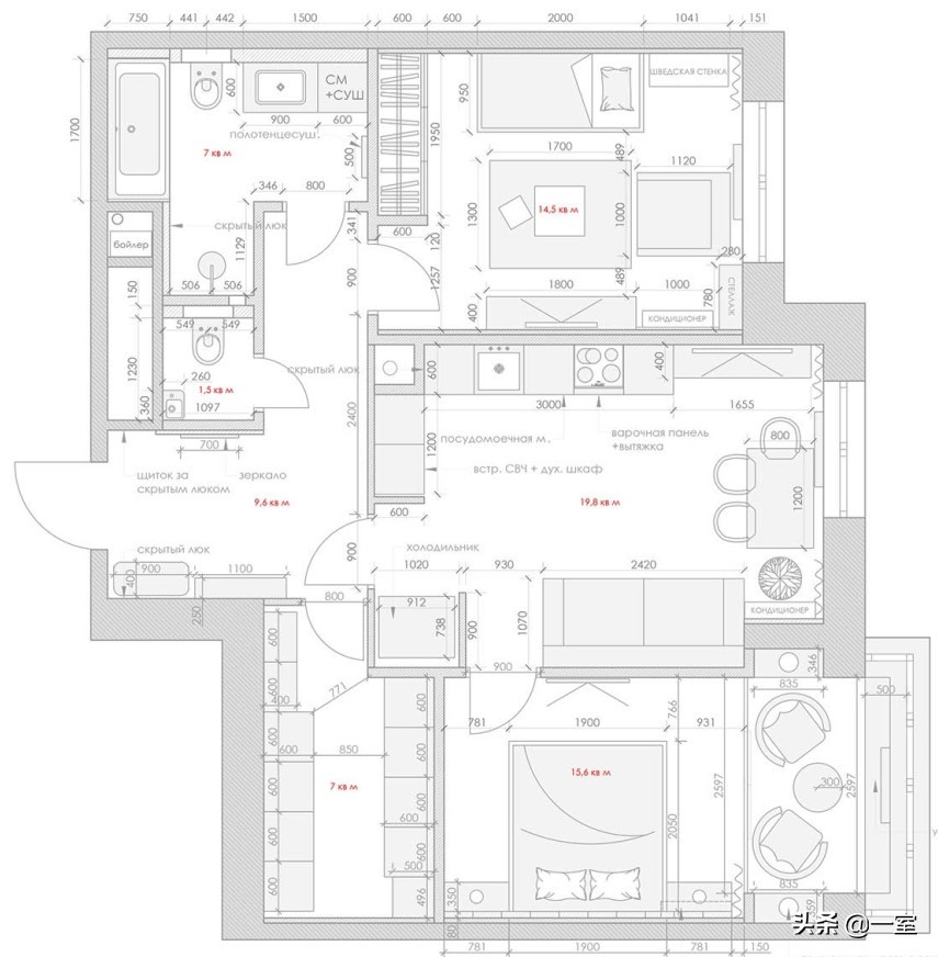 看了一眼你的图纸，就知道你不懂尺度