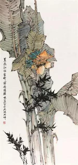 艺术上大胆实践，勇于创新，主张花鸟和山水相结合.