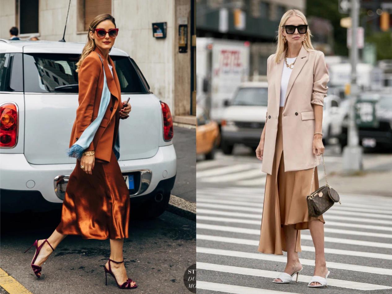 西装裙子怎么穿才好看,西装裙子开春率先走红的时髦搭配