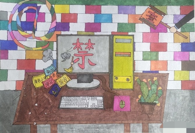 暑假安全主题绘画图片大全,安全教育主题画作品三年级可打印