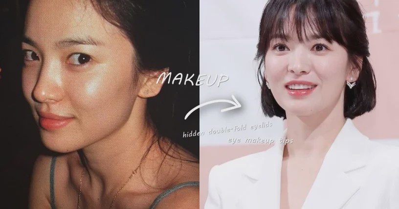 宋慧乔烟熏妆眼影教程,iu李知恩眼妆的画法内双