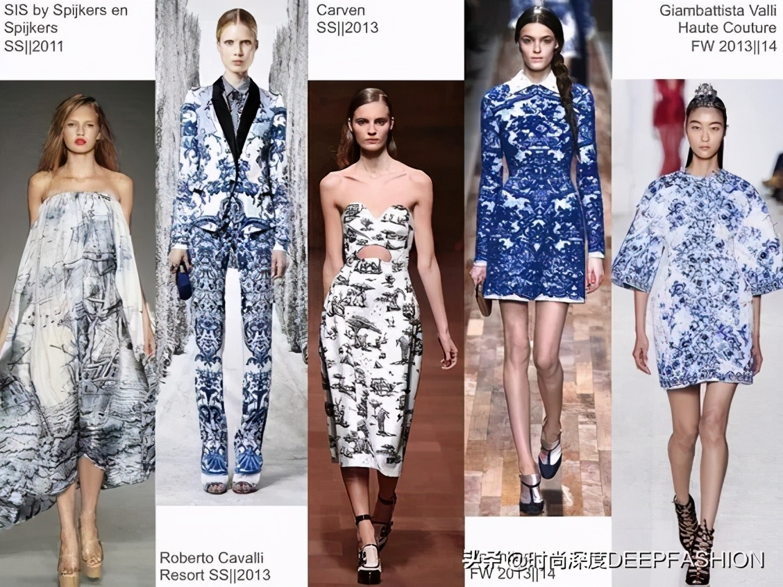 中国传统纹样“之”青花纹样