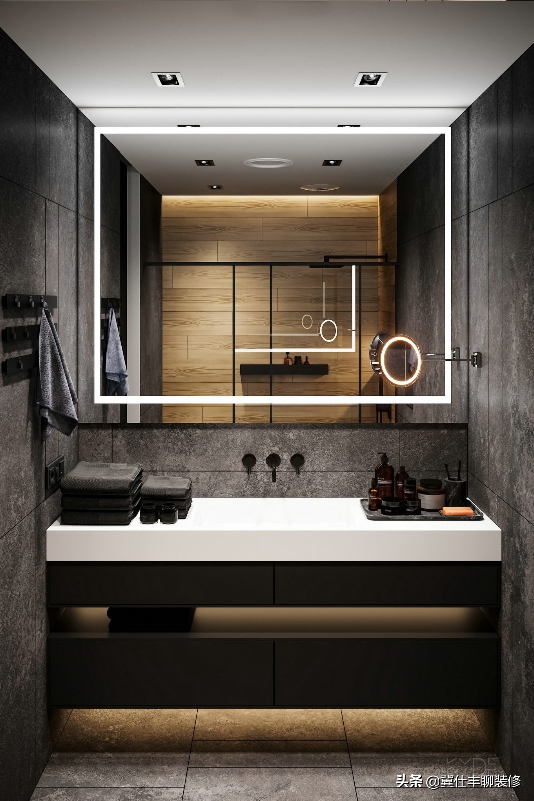 在这个68㎡的时尚家，玻璃才是主角