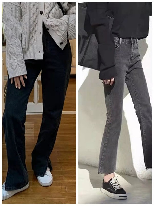 黑色大衣牛仔裤穿搭高级感经典款,修身牛仔裤配大衣的最佳搭配