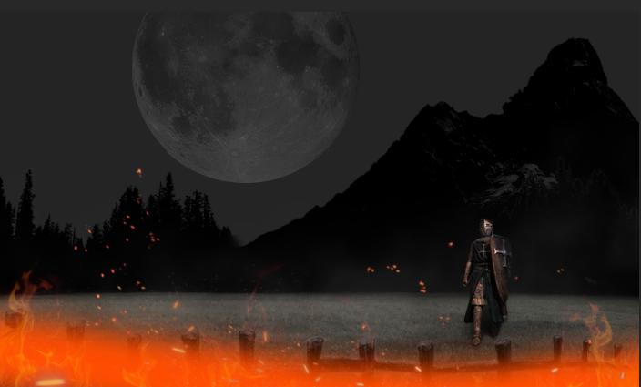 ps游戏角色场景合成教程,教你用ps合成创意战场