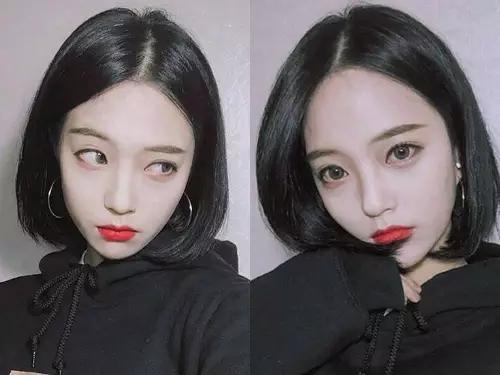 短发圆脸2022年最流行的发型中分,圆脸中分齐肩短发女生编发简单