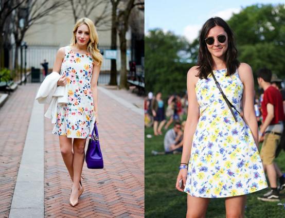 一条碎花裙就能美过整个春天,碎花裙这样穿时髦又优雅超美