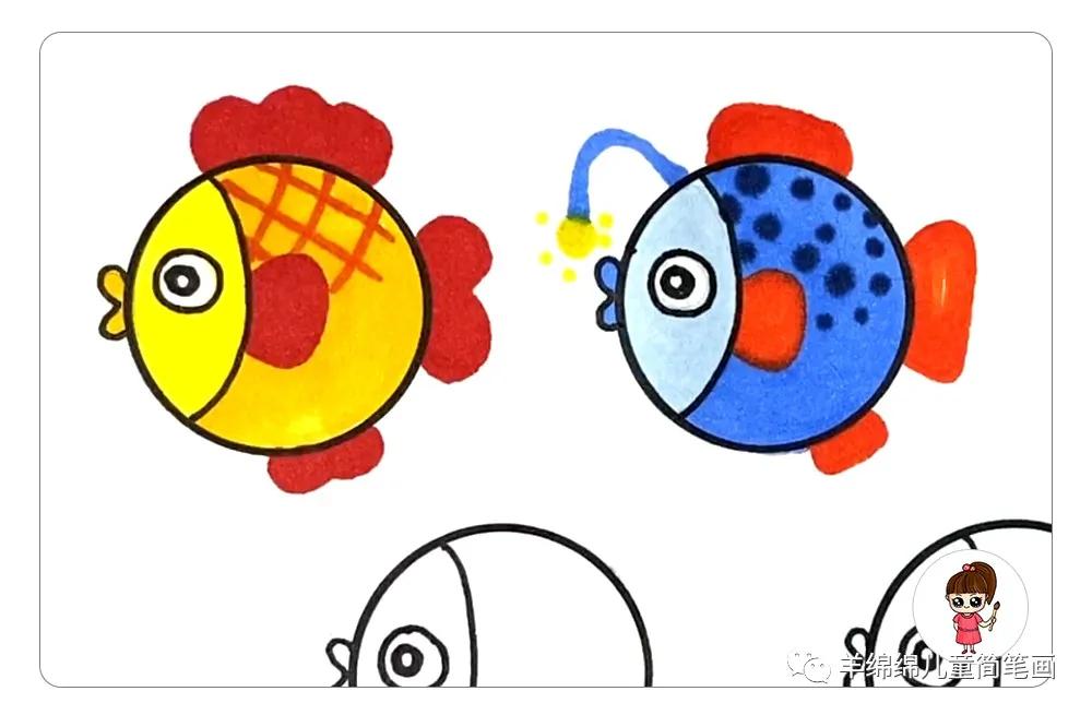如何画100种小鱼简笔画,简单漂亮的小鱼简笔画