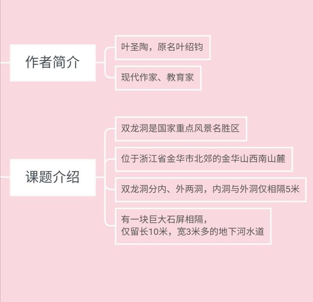 记金华双龙洞游记阅读指导,叶圣陶金华双龙洞游记