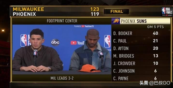 布克谈赛季初与保罗交流,勇士跟太阳比赛保罗跟布克交流