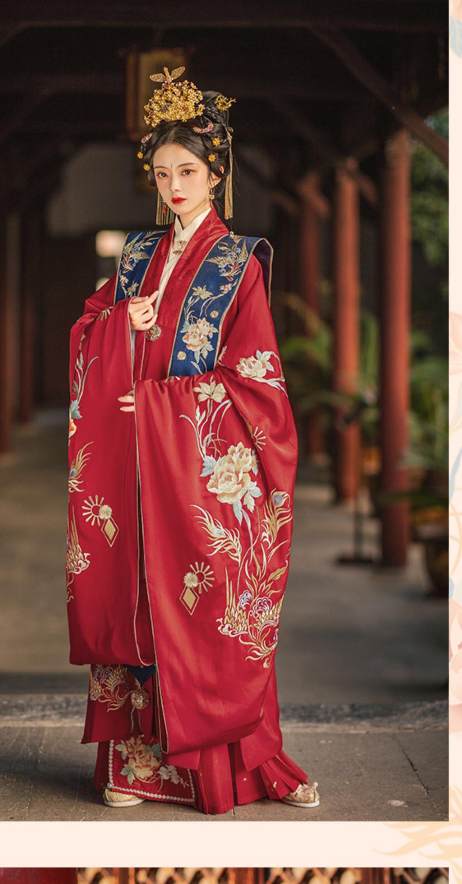 汉服婚服有两种颜色可选,关于汉服婚服