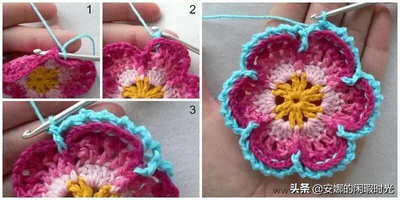 曼陀罗毯子编织教程,苏菲花园曼陀罗毯子钩法高清图解