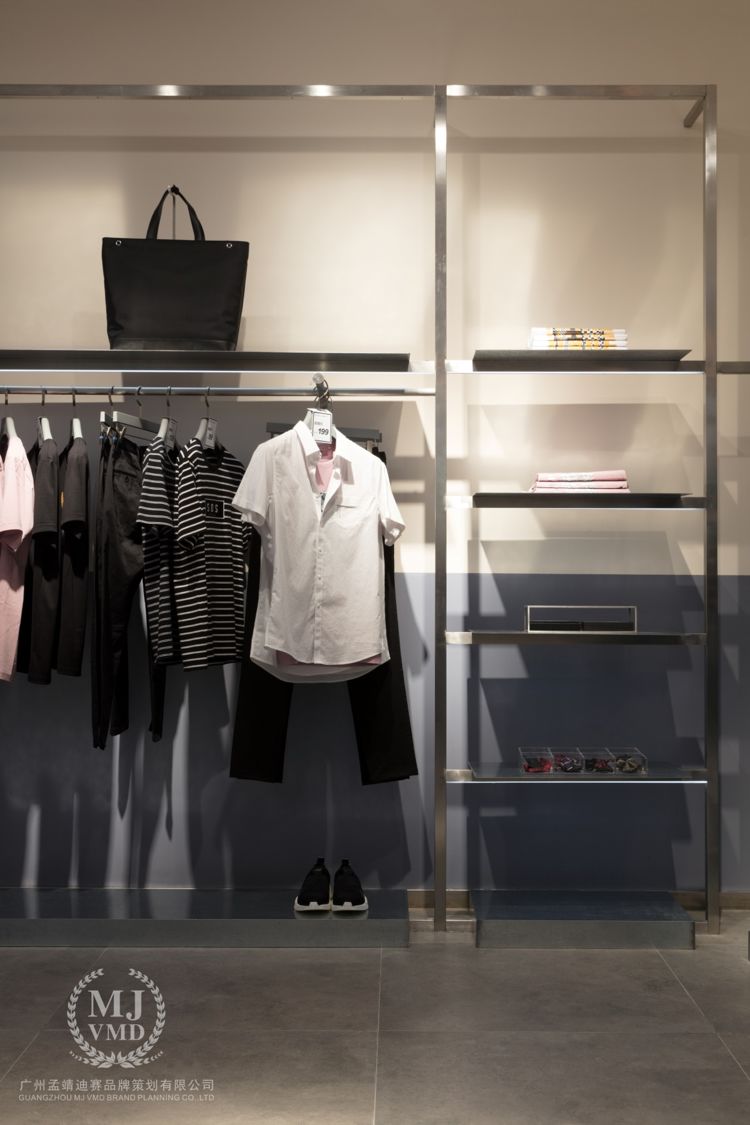 设计感男装店铺设计,konzen男装设计图