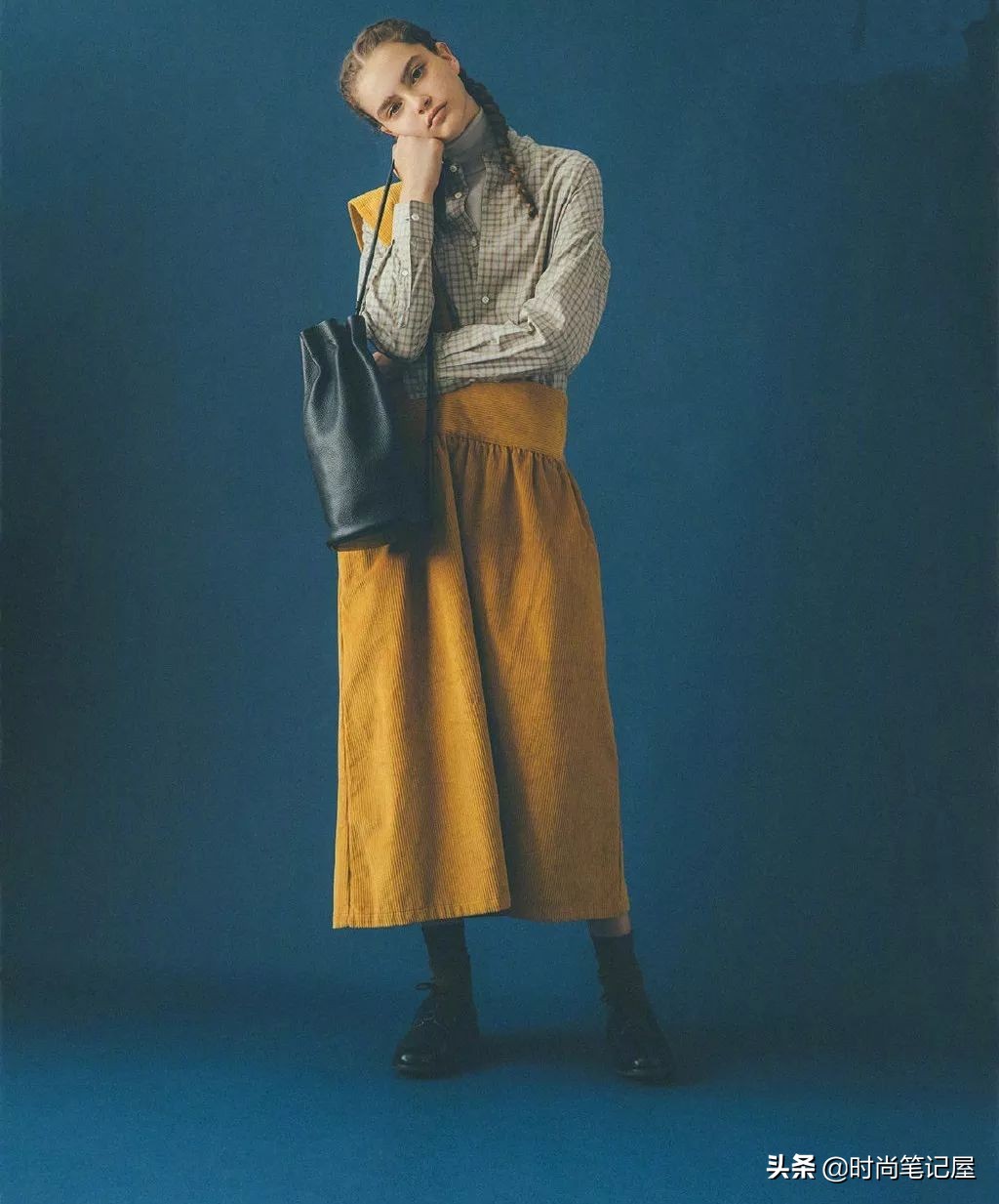 裙子秋冬款搭长筒靴,裙子秋冬款配长筒靴