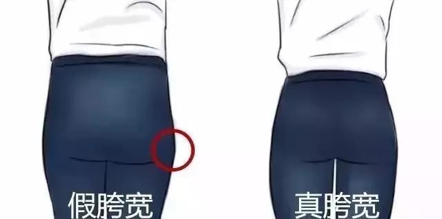 腿细胯宽屁股扁平,屁股扁塌显腿短