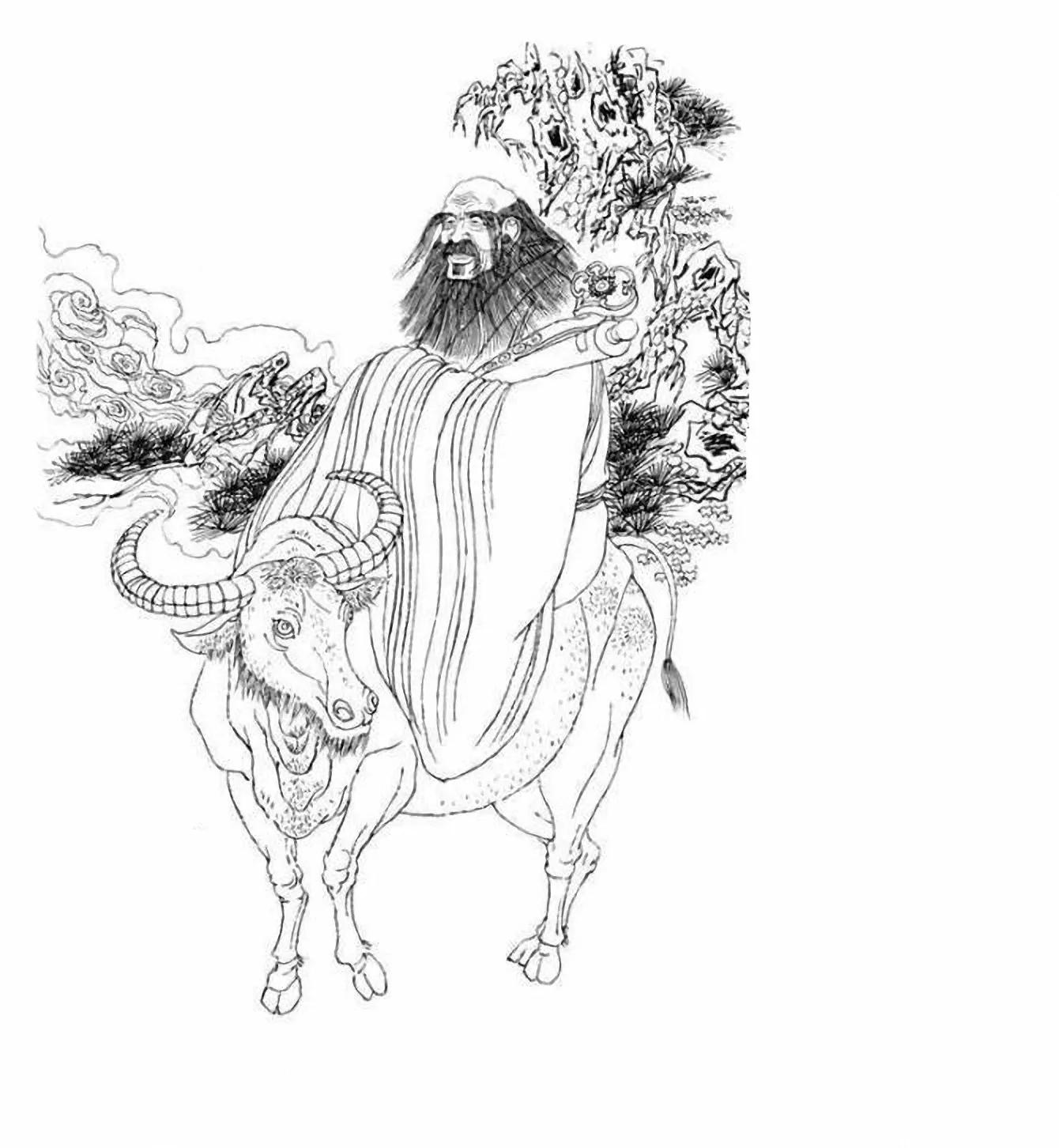 图谱神话人物工笔画白描,国画工笔人物白描图片大全大图