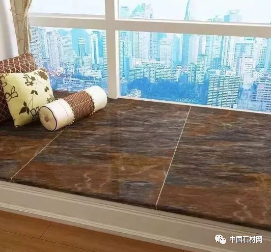 大理石飘窗质感,极简轻奢飘窗大理石