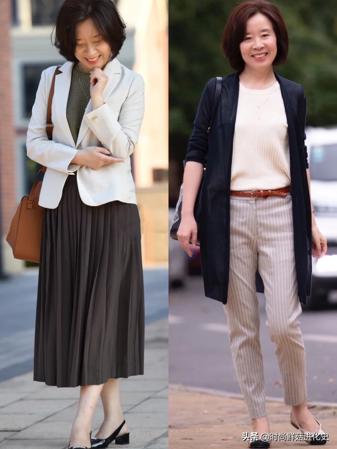 中年女人穿西装搭什么裤子,中年妇女穿西装配什么裤子