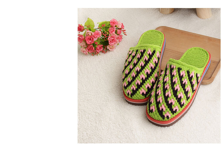纯手工钩毛线鞋底防滑拖鞋半成品,雅馨绣坊冰条线钩拖鞋视频