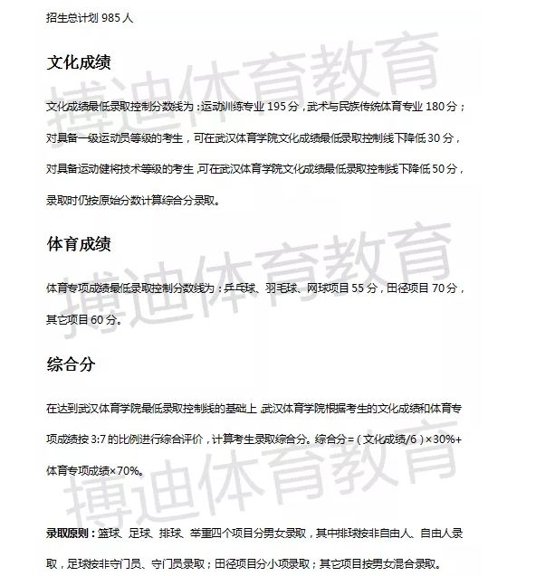武汉体育学院单招综合分多少录取,武汉体育学院2022年体育单招招生