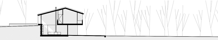 顺应场地高差，面向湖景：这个住宅看起来旧旧的，内部却光影斑驳