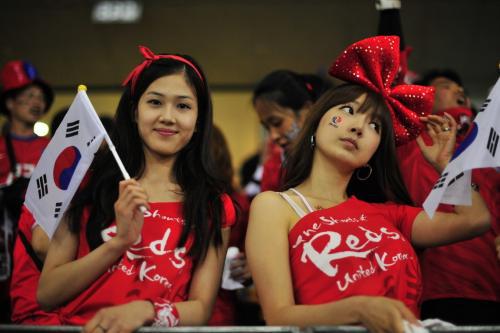 红魔啦啦队,韩国红魔啦啦队助威视频