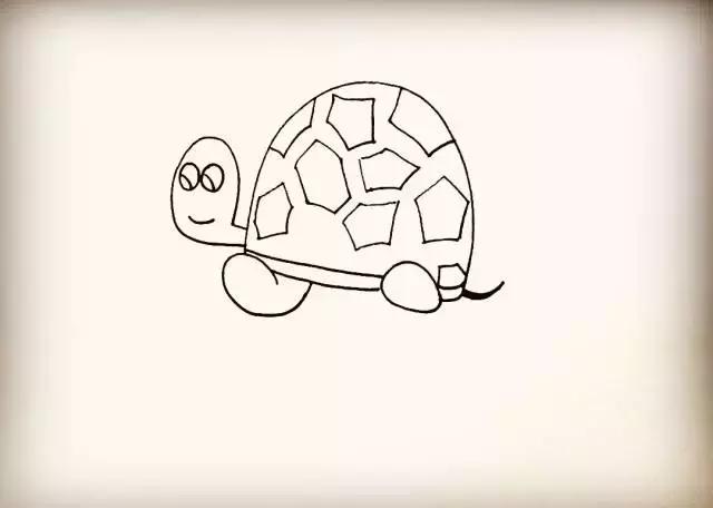 儿童画小乌龟简笔画视频,创意小乌龟儿童画图文