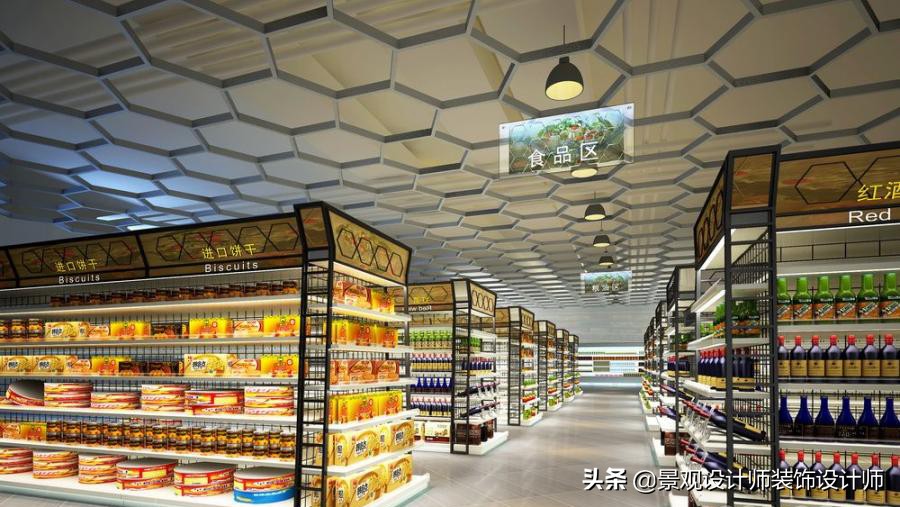 商场店铺设计案例图纸,超市设计图解大全