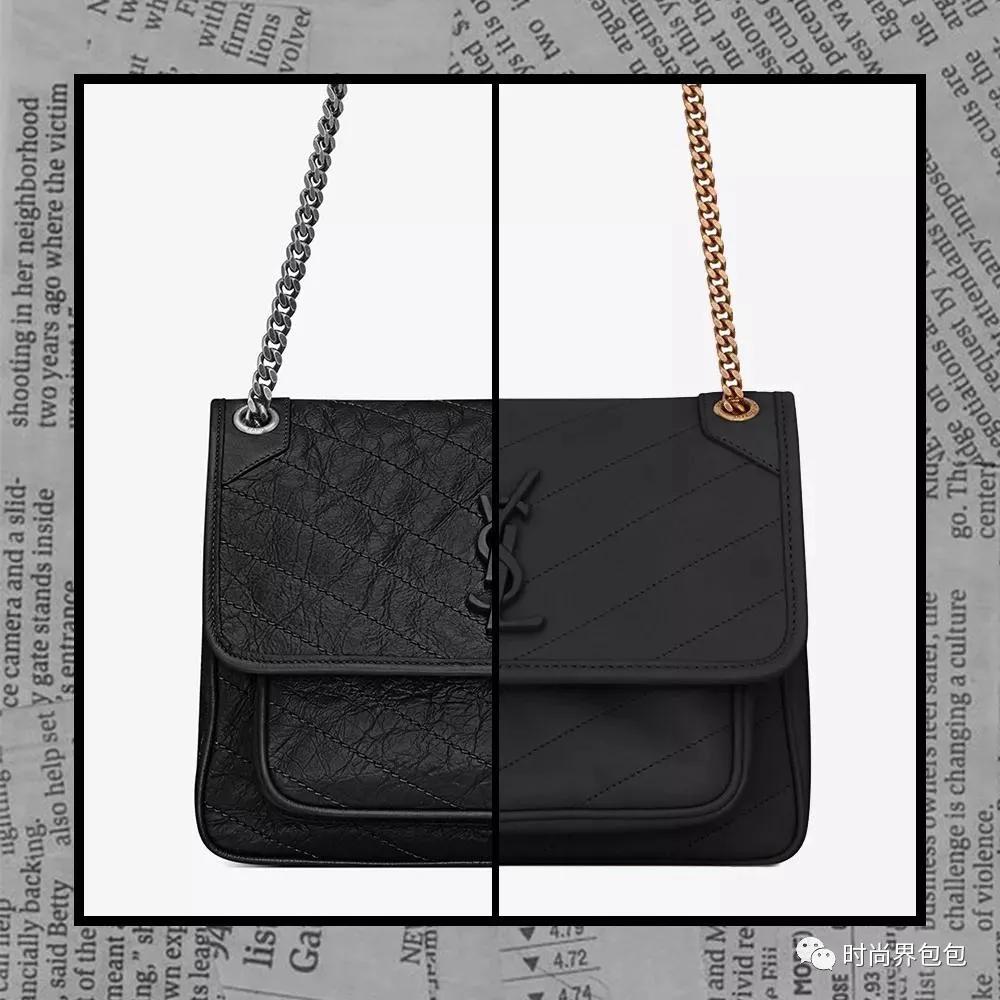 圣罗兰ysl鳄鱼压纹日落链条包,ysl圣罗兰鱼子酱玫红色链条包