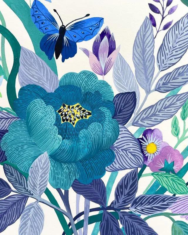 水彩渲染画建筑效果图,水彩平涂画