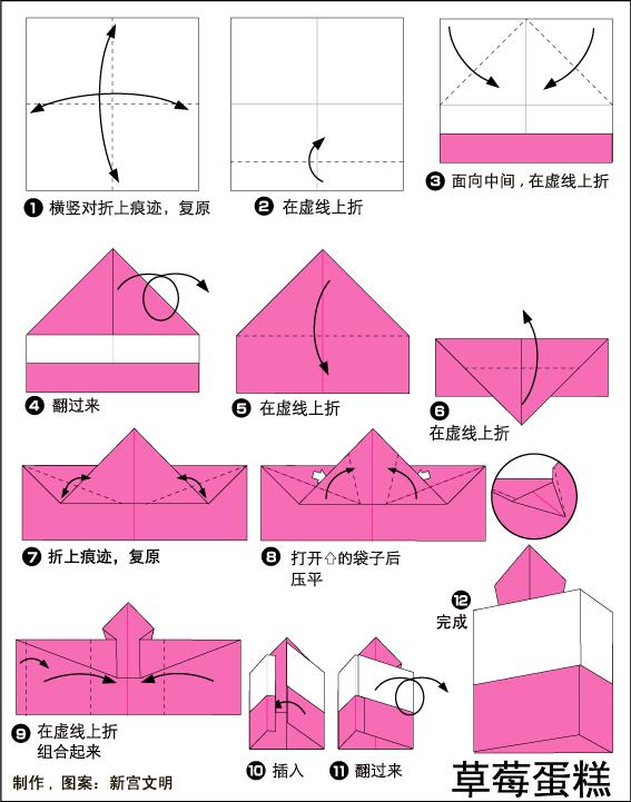 手工大全简单又漂亮折纸生日盒子,折纸大全儿童比较适合当礼物