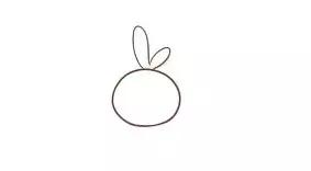1-3岁简笔画入门小白兔,小白兔抱着胡萝卜简笔画怎么画
