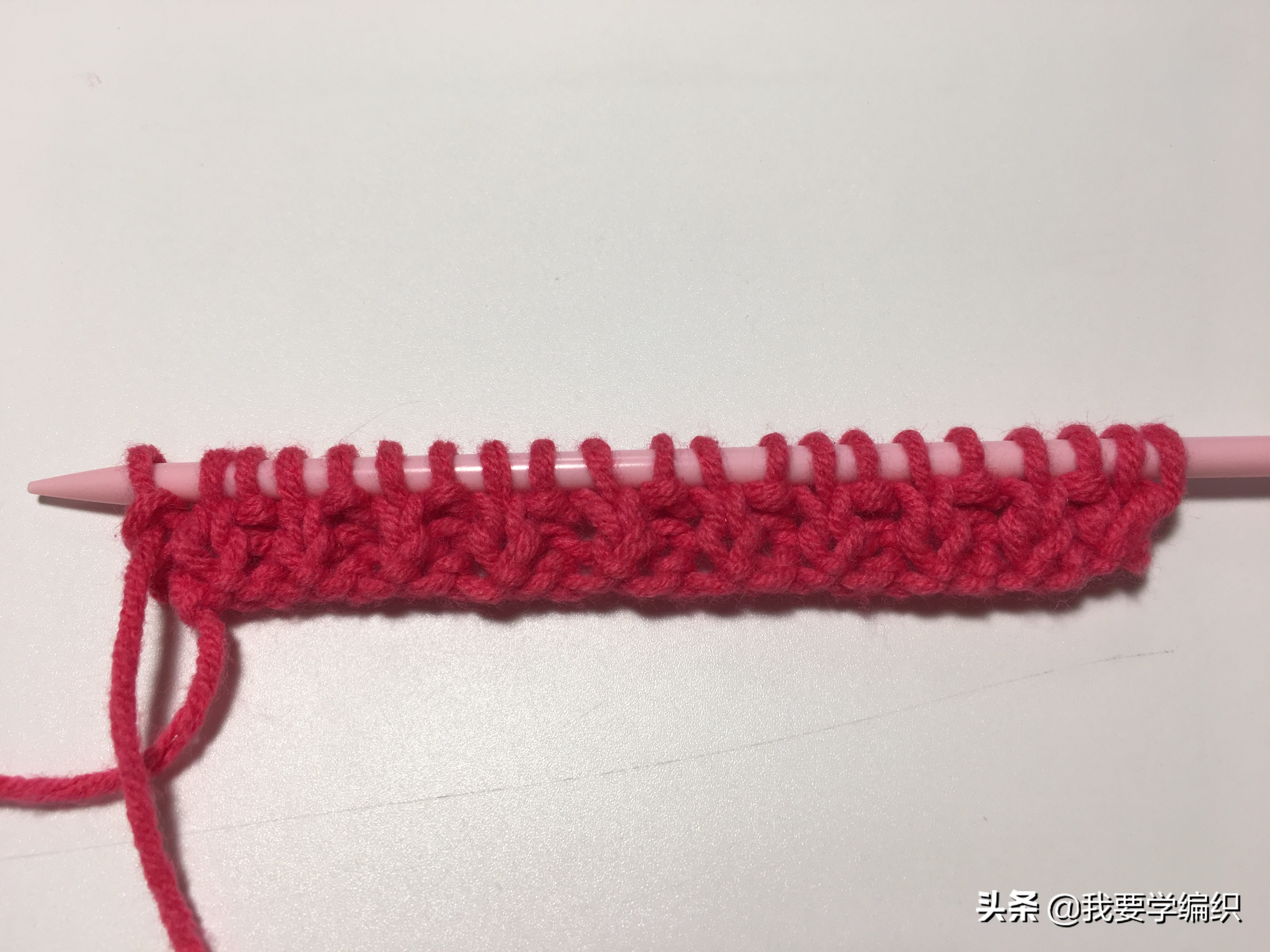 灯笼花底边编织教程,棒针编织大红灯笼教程