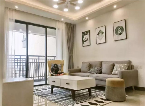 阳台有推拉门装修效果图,阳台和客厅打通后装推拉门