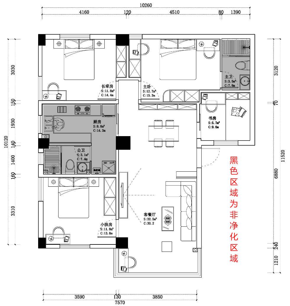 新风机安装位置及尺寸,新风机商用安装过程