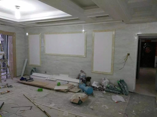 电视背景护墙板怎么安装视频,电视墙护墙板加壁布安装过程