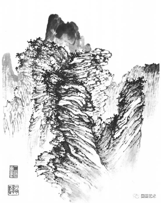 山水画树木基础技法,张际才现代山水画技法视频