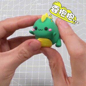 轻黏土可爱又简单的捏法,做一个简单可爱的小萌物用粘土捏