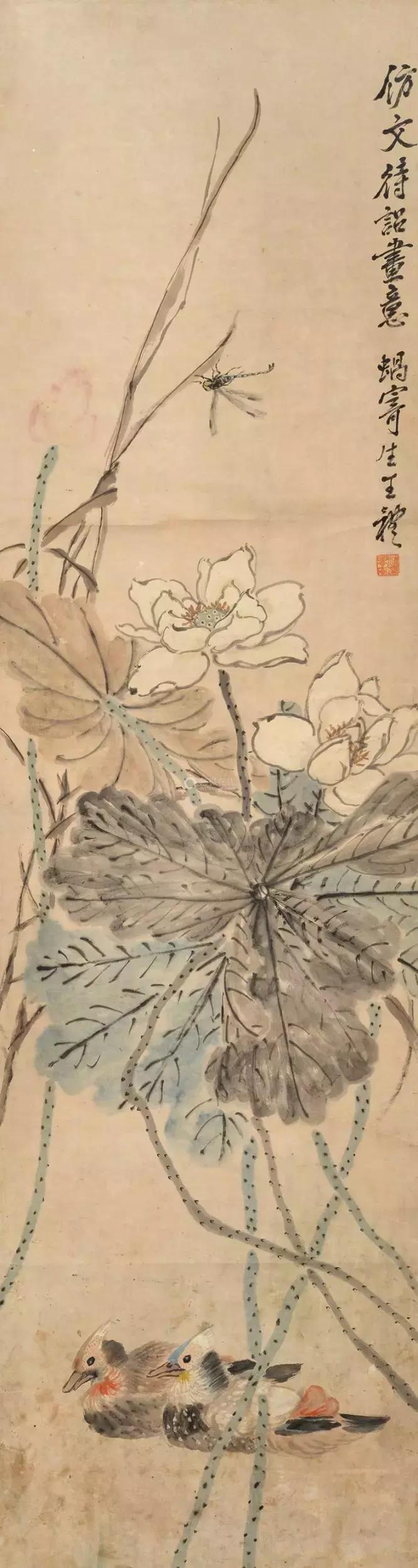 潘天寿100幅花鸟画欣赏,潘天寿花鸟画简史