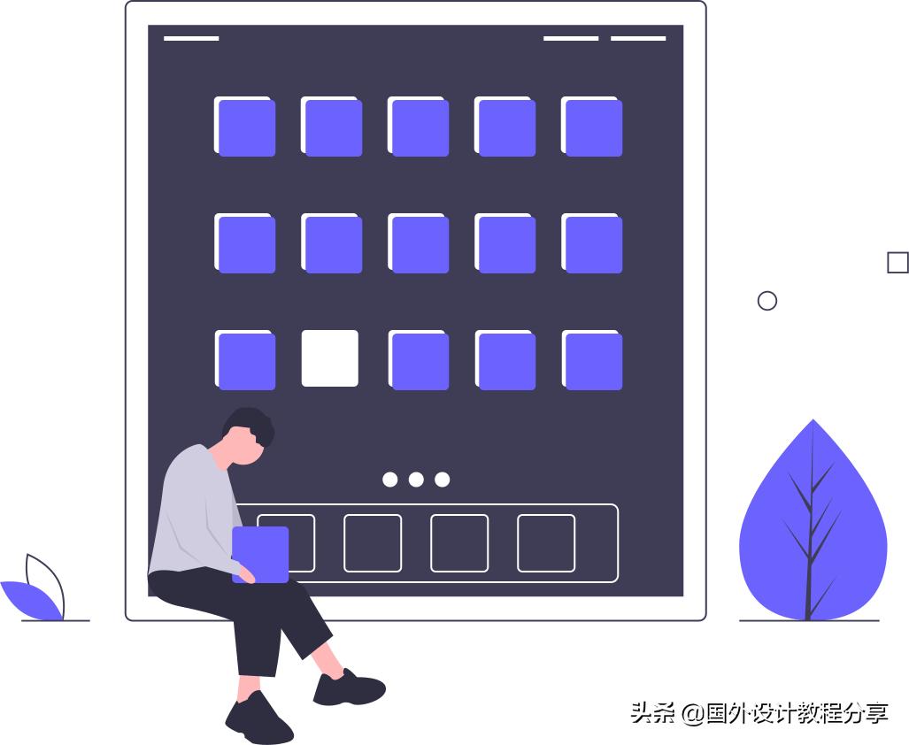 扁平矢量插画色彩教程,扁平矢量家具插画