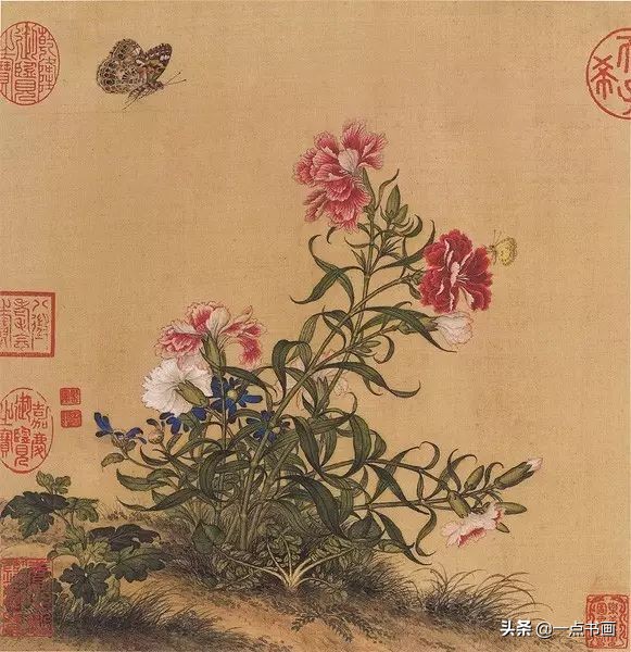 清代山水花鸟画家名单,清代画家朱耷的花鸟画画得很简练