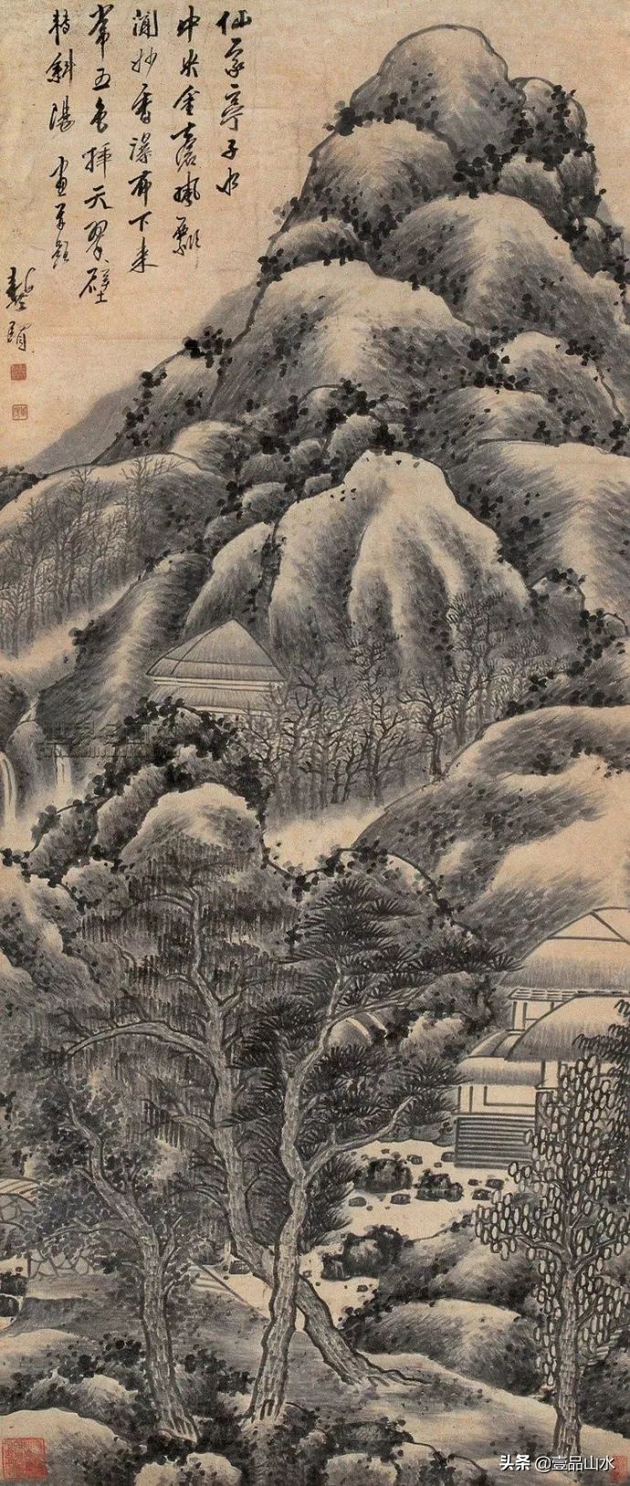 最真实的国画山水画,当代国画山水中的点景人物